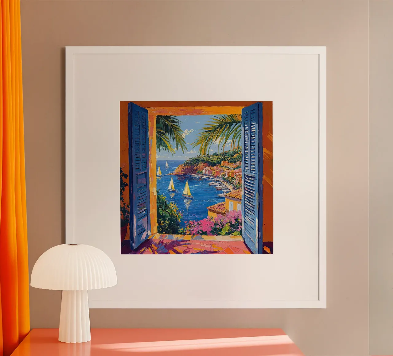 Henri Matisse inspireert "Licht in beweging poster met kunststof frame van Nikis Art Studio