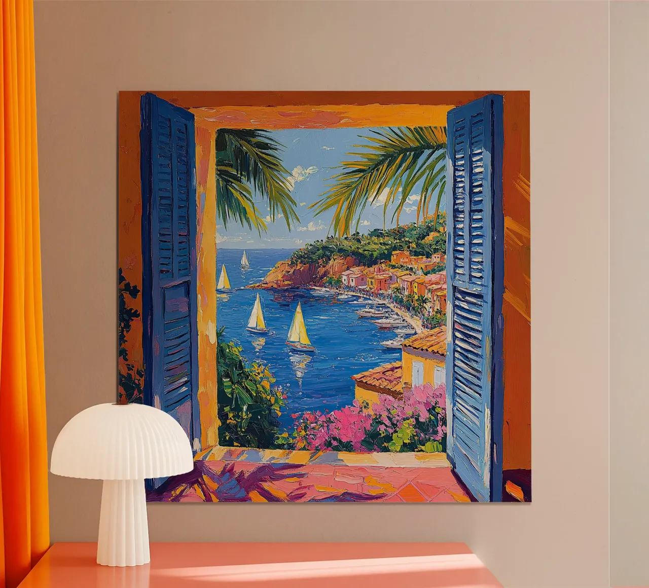 Henri Matisse inspireert "Licht in beweging poster met kunststof frame van Nikis Art Studio