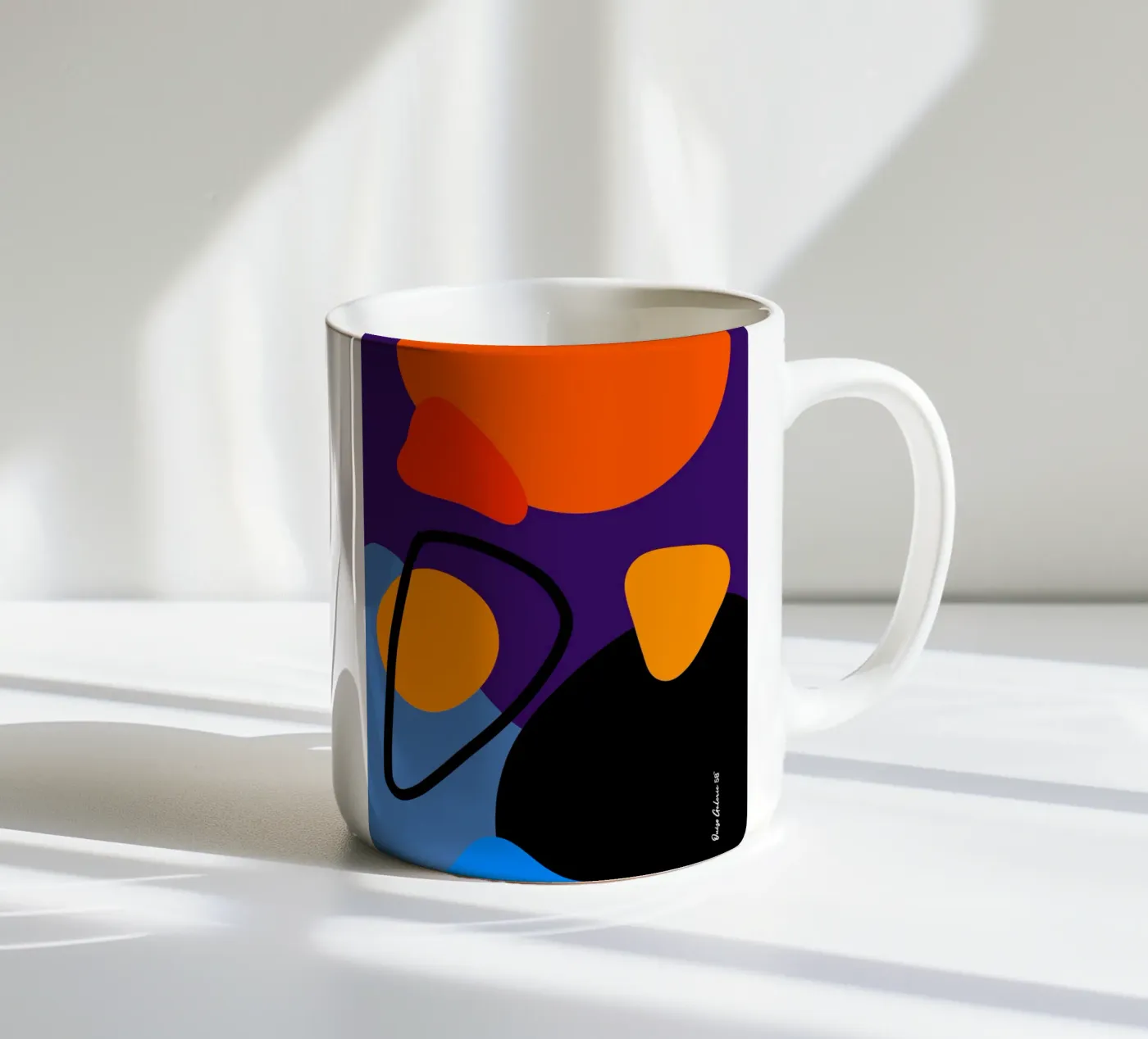 Soft Rain ceramic mug by Mike Leymi