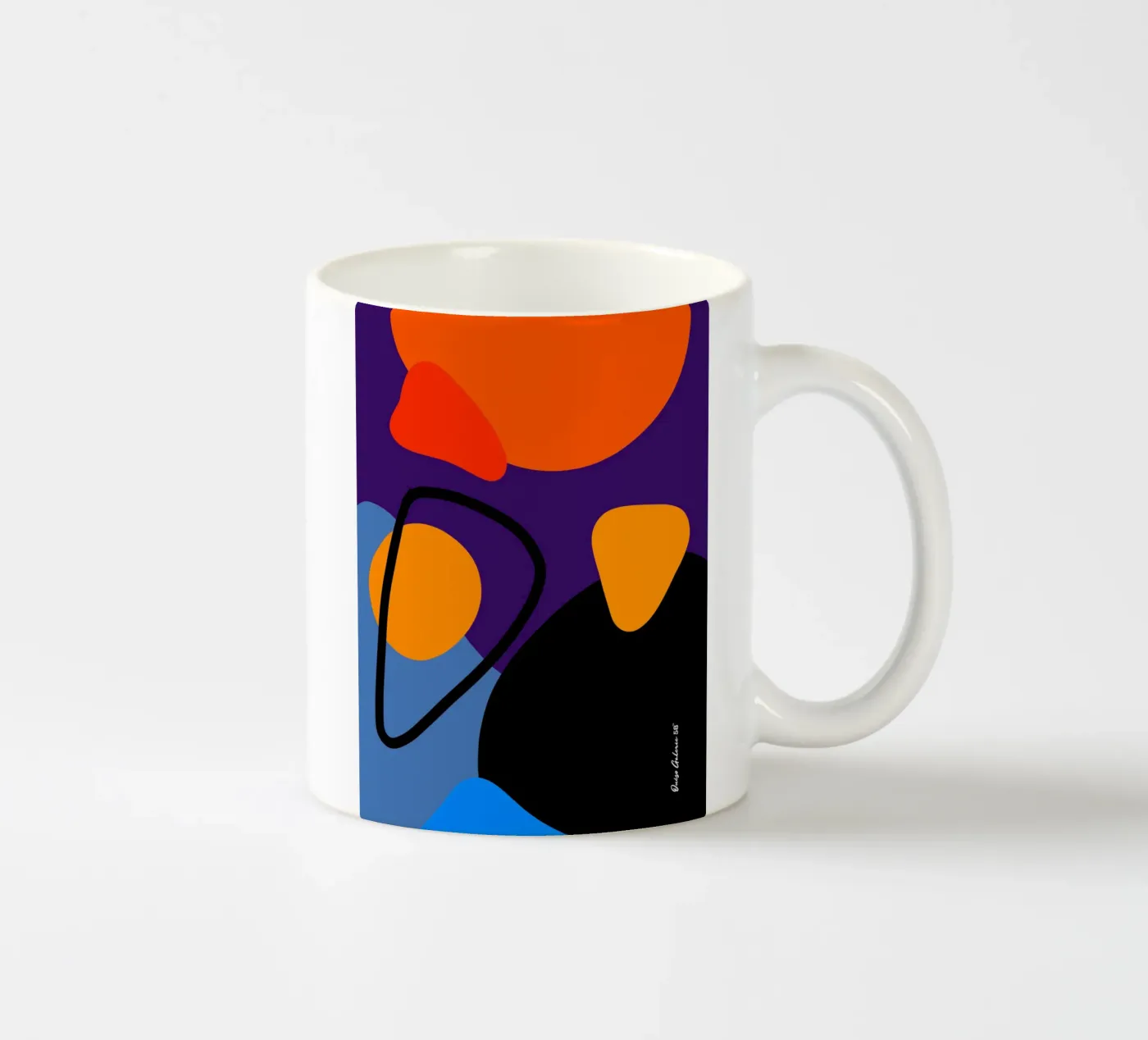 Soft Rain ceramic mug by Mike Leymi