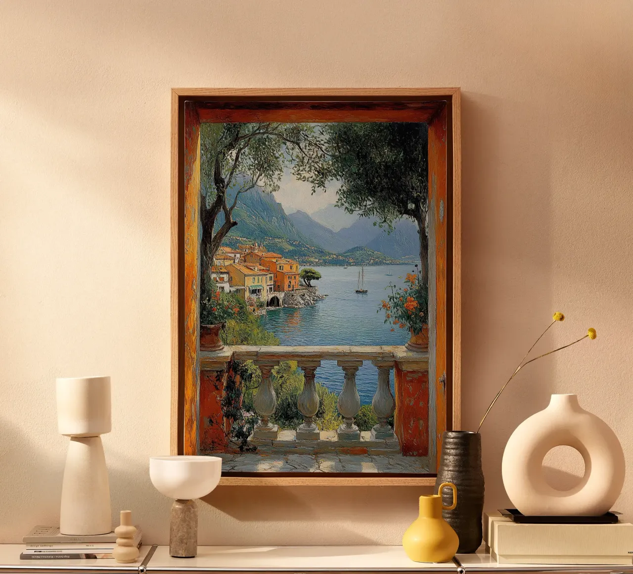 Henri Matisse a inspiré "Vista of Dreams" (La vue des rêves) toile avec Caisse américaine de Nikis Art Studio