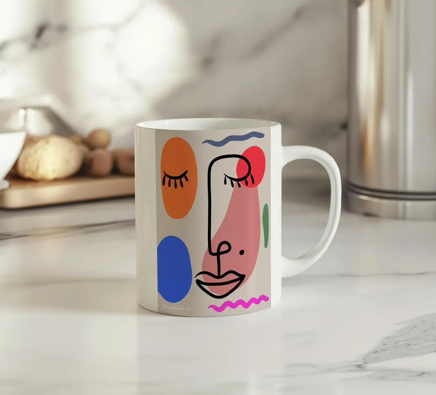 Hushed Reflections ceramic mug by Mike Leymi