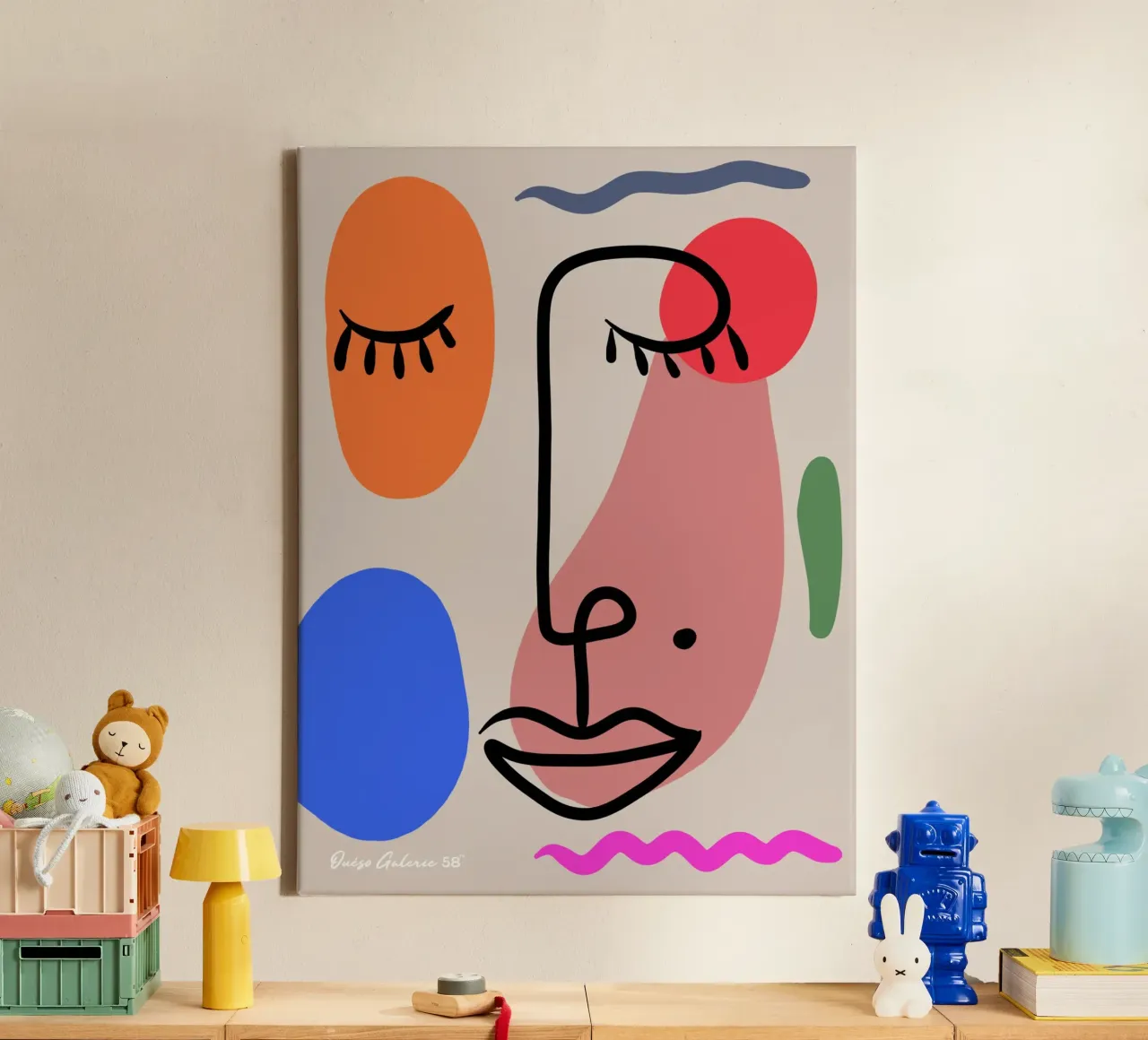 Hushed Reflections canvas met Baklijst van Mike Leymi