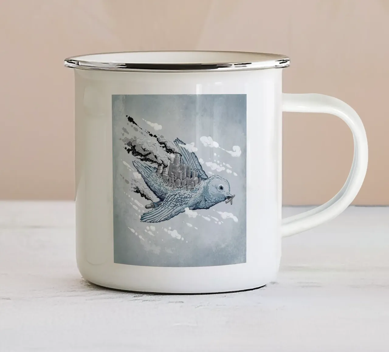 Clean The World I tazza in smalto da Robert Richter