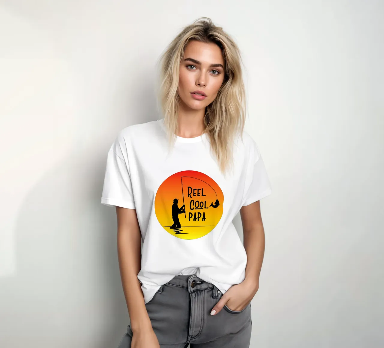 Reel cool papa retro design t-shirt da vickeyroads