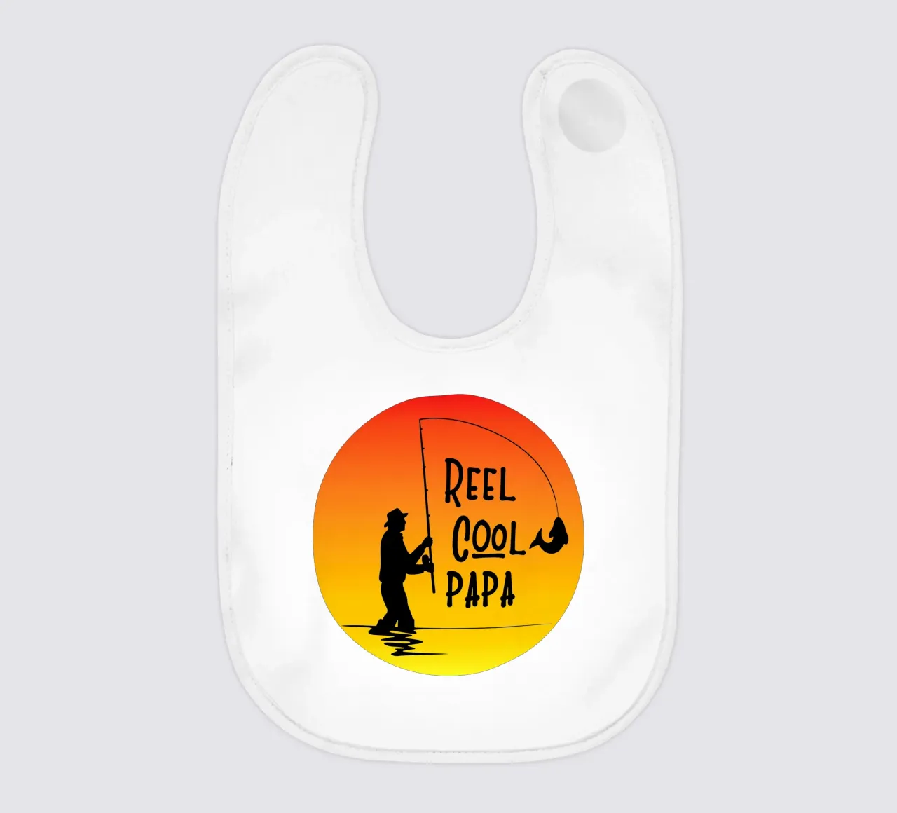 Reel cool papa retro design bavaglino da vickeyroads