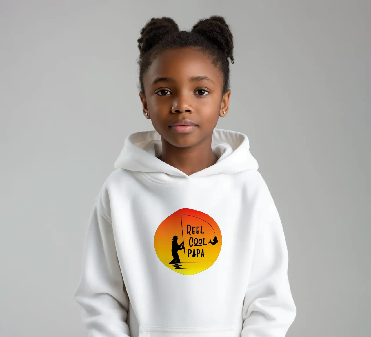 Reel cool papa retro design felpa bambino con cappuccio da vickeyroads