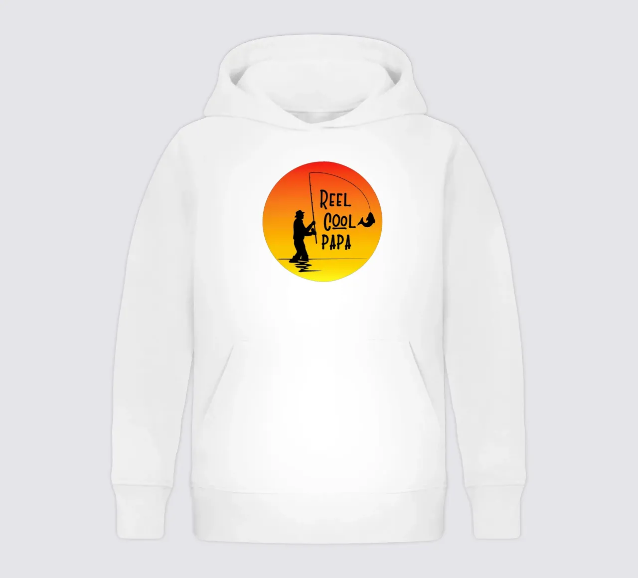 Reel cool papa retro design felpa bambino con cappuccio da vickeyroads