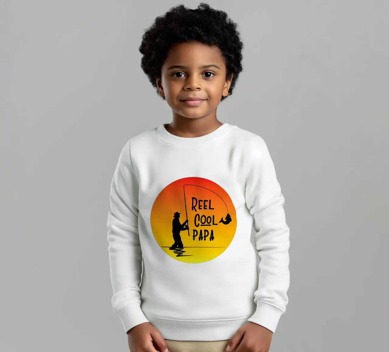 Reel cool papa retro design felpa bambino da vickeyroads