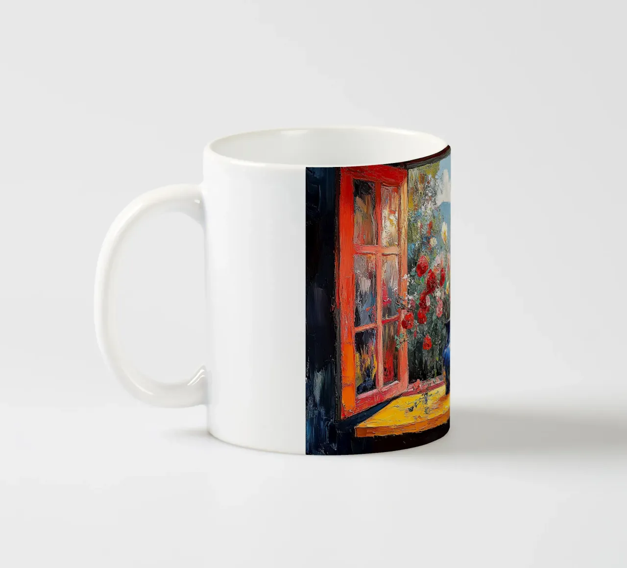 Libertà oltre la cornice tazza in ceramica da Nikis Art Studio