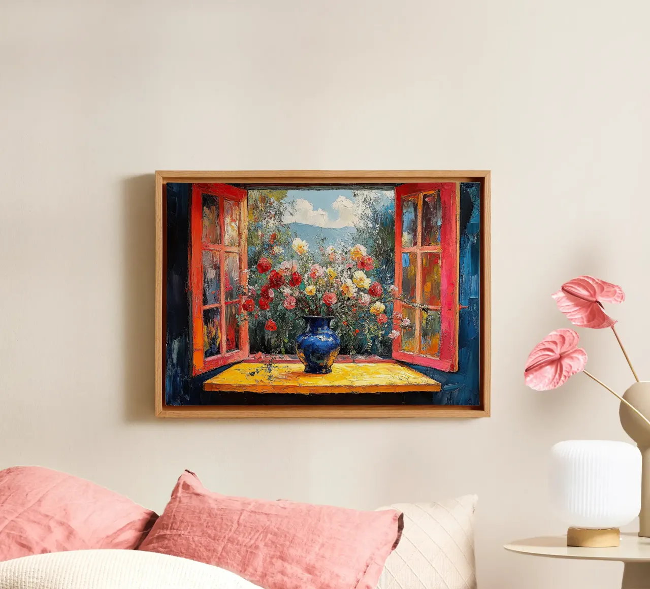 Freedom Beyond the Frame canvas with Floater frame by Nikis Art Studio