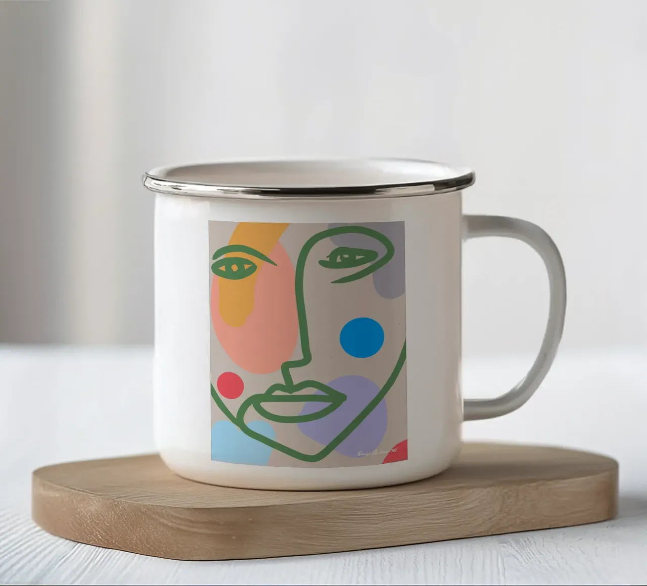 Tender Skies tazza in smalto da Mike Leymi