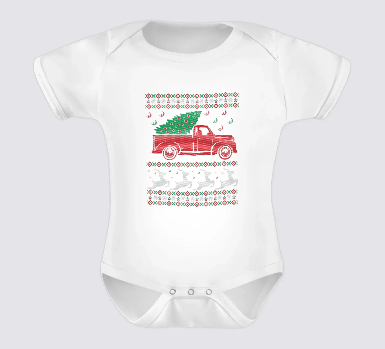 Festive sweater design body neonato maniche corte da edsonramosart