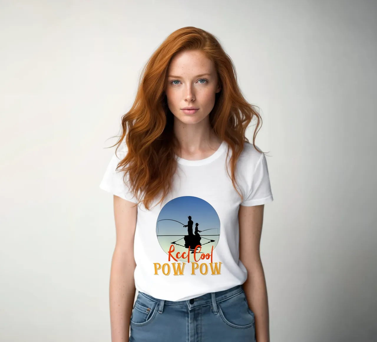 Design retrò Reel cool pow pow t-shirt da donna da vickeyroads