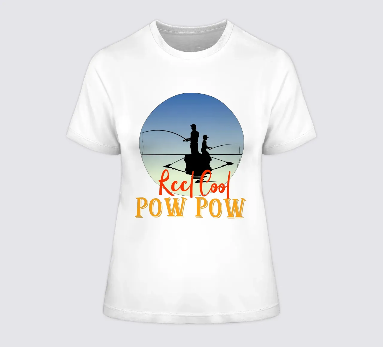 Design retrò Reel cool pow pow t-shirt da donna da vickeyroads