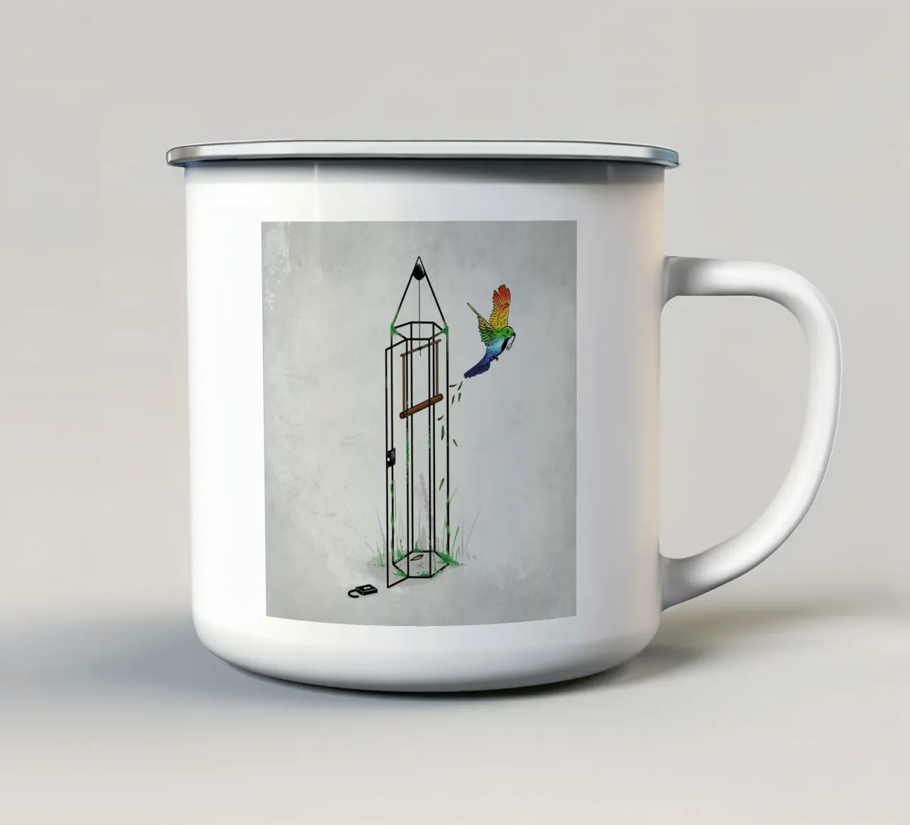 Freedom tazza in smalto da Robert Richter