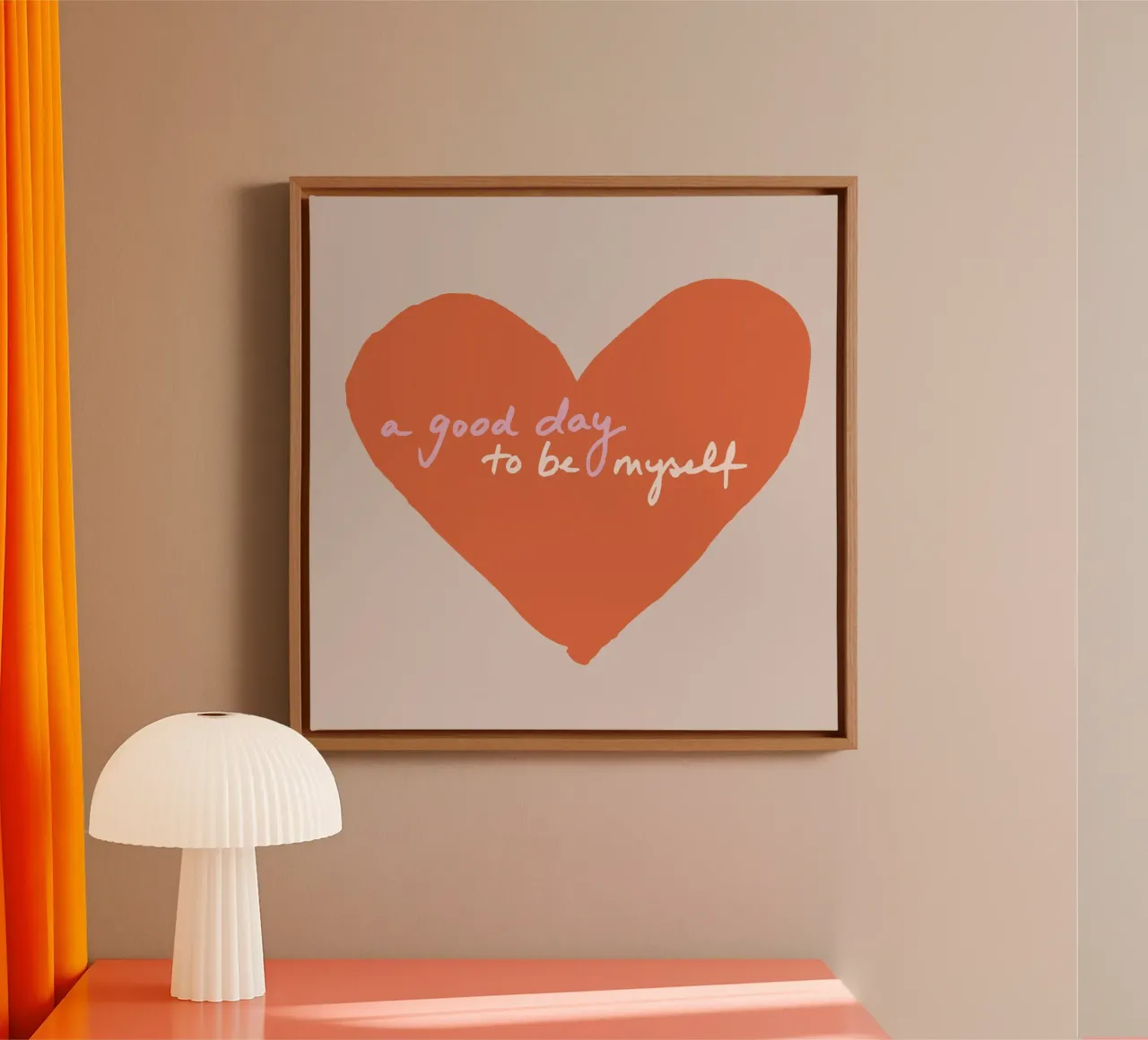 A Good Day To Be Myself 2 Leinwand mit Schattenfugenrahmen von Studio Memb