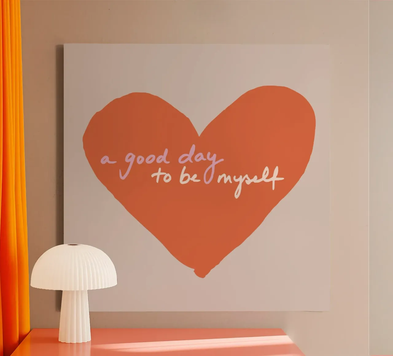 A Good Day To Be Myself 2 Leinwand mit Schattenfugenrahmen von Studio Memb