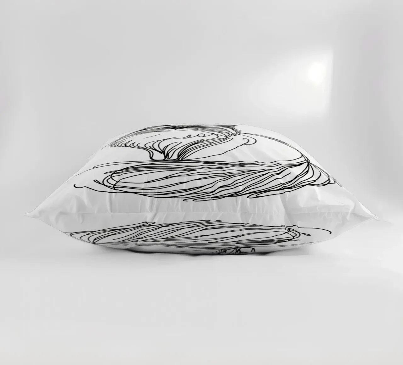 Ragdoll Cat Line Art Drawing decorative cushion by WijdevenDesign