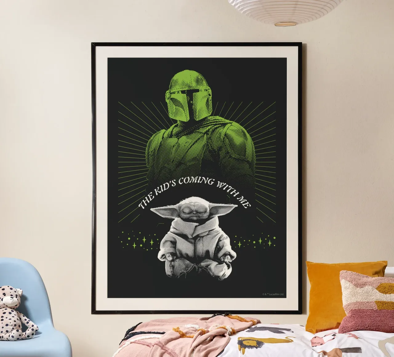 THE KIDS COMING WITH ME poster con telaio in alluminio da Star Wars