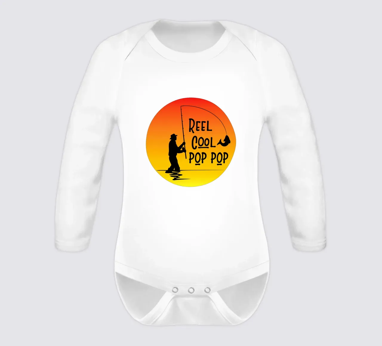 Design retrò pop pop pop cool Reel body neonato maniche lunghe da vickeyroads