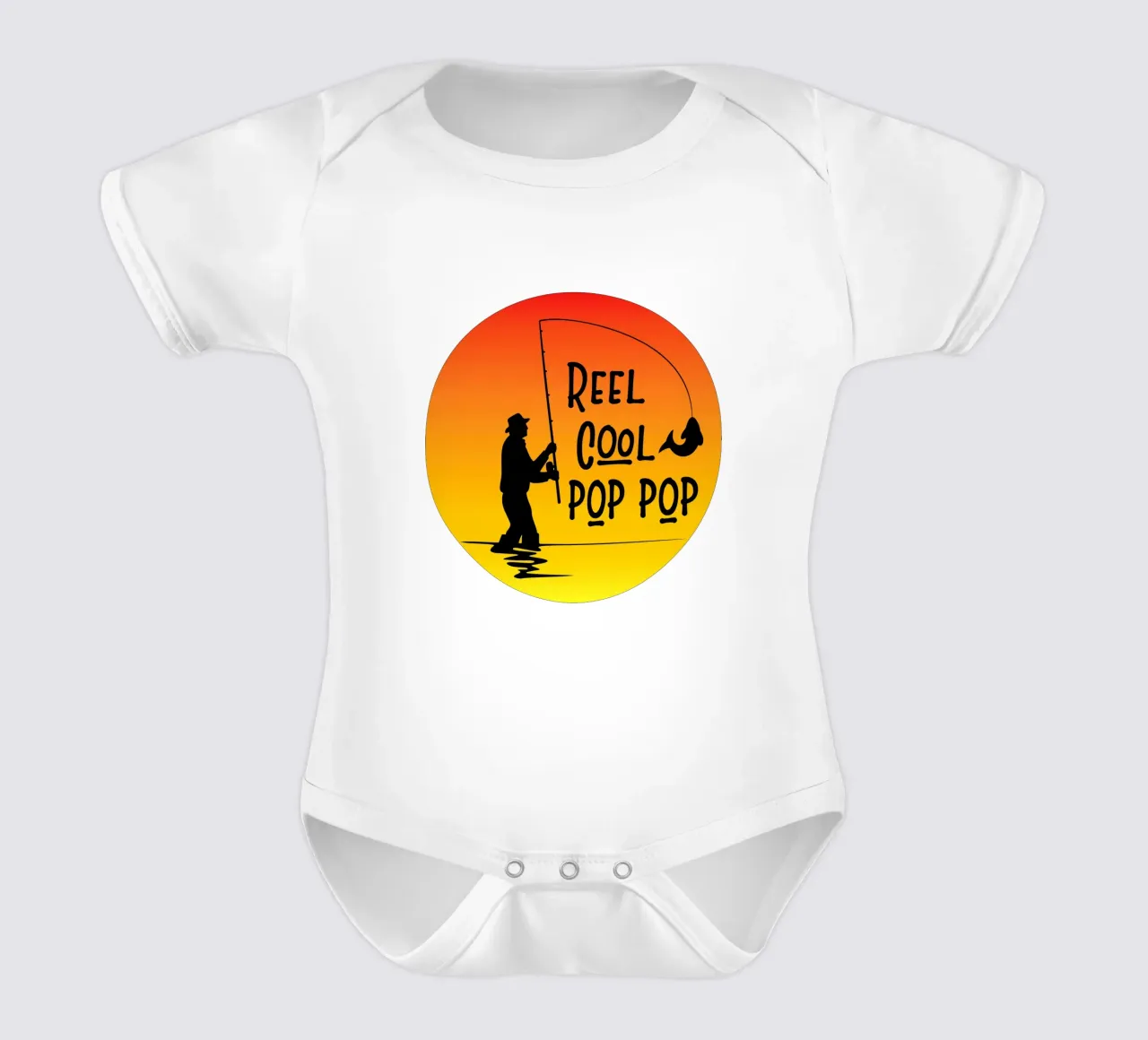 Reel cool pop pop retro ontwerp babyrompertje korte mouwen van vickeyroads