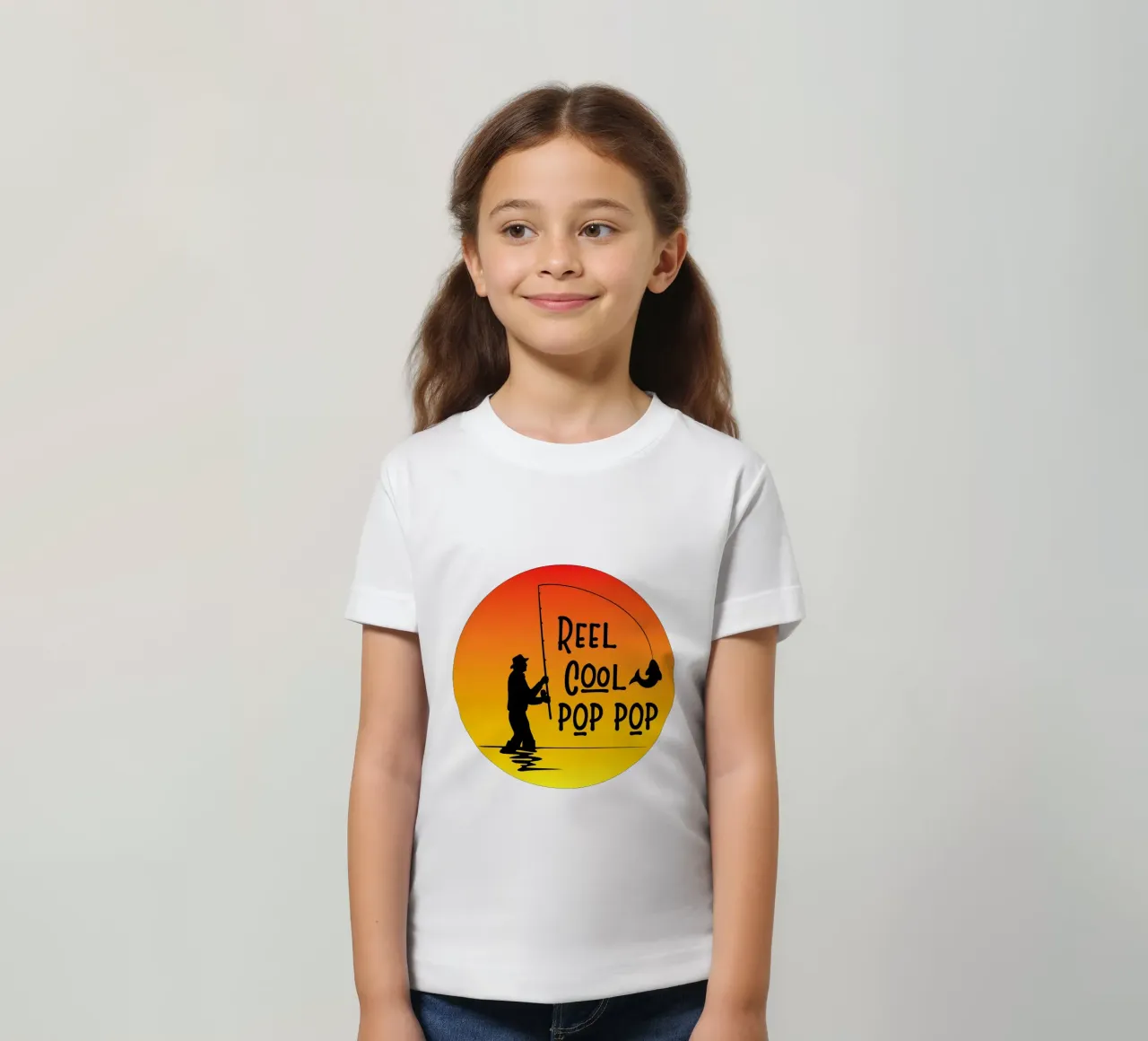 Design retrò pop pop pop cool Reel t-shirt bambini da vickeyroads