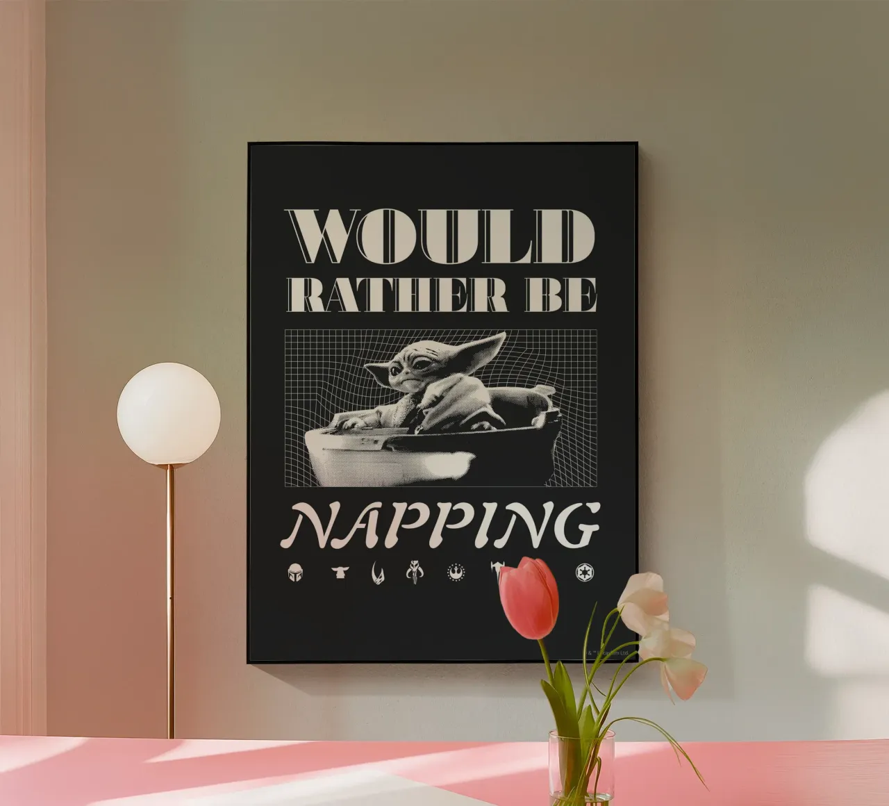 WOULD RATHER BE NAPPING plexiglass da Star Wars