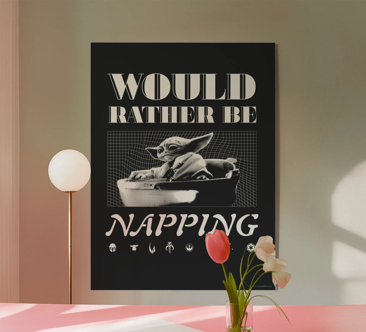 WOULD RATHER BE NAPPING plexiglass da Star Wars