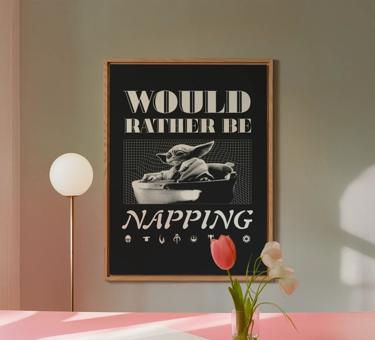 WOULD RATHER BE NAPPING alluminio dibond da Star Wars