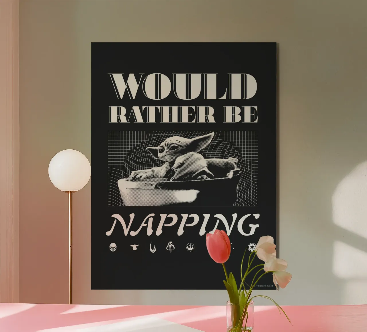 WOULD RATHER BE NAPPING alluminio dibond da Star Wars