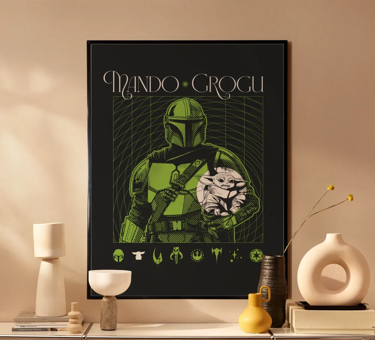 MANDO x GROGU carta hahnemühle da Star Wars