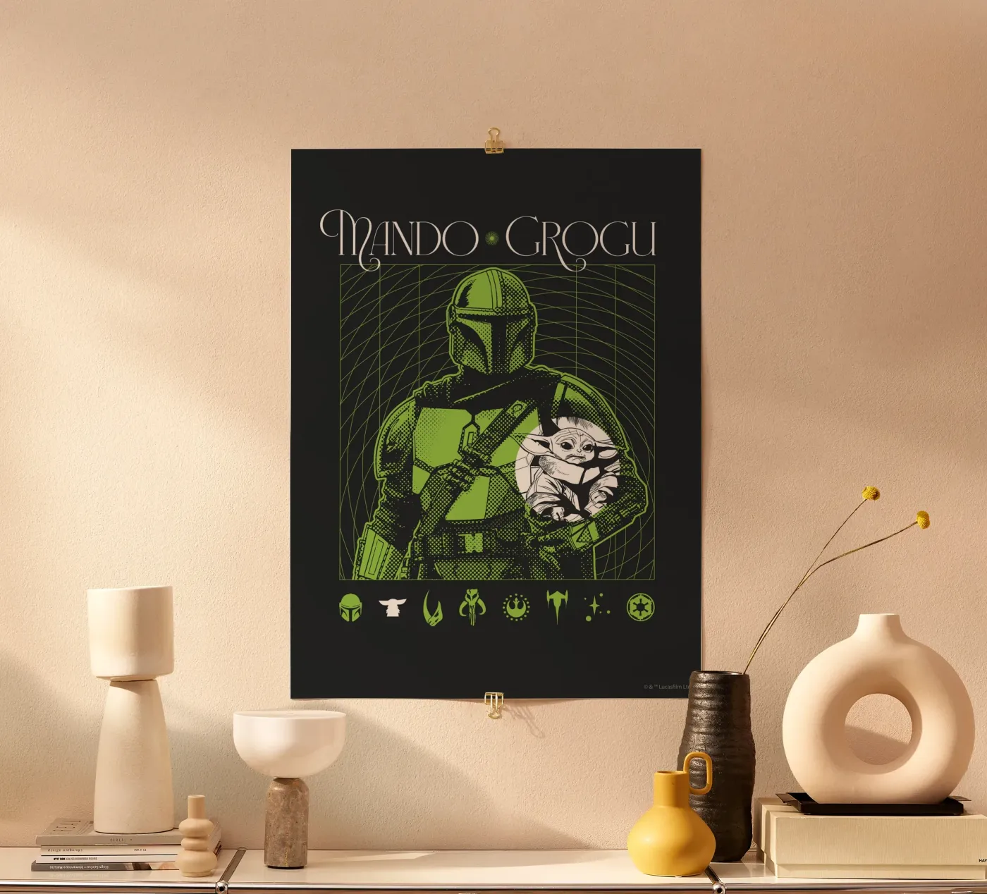 MANDO x GROGU poster da Star Wars