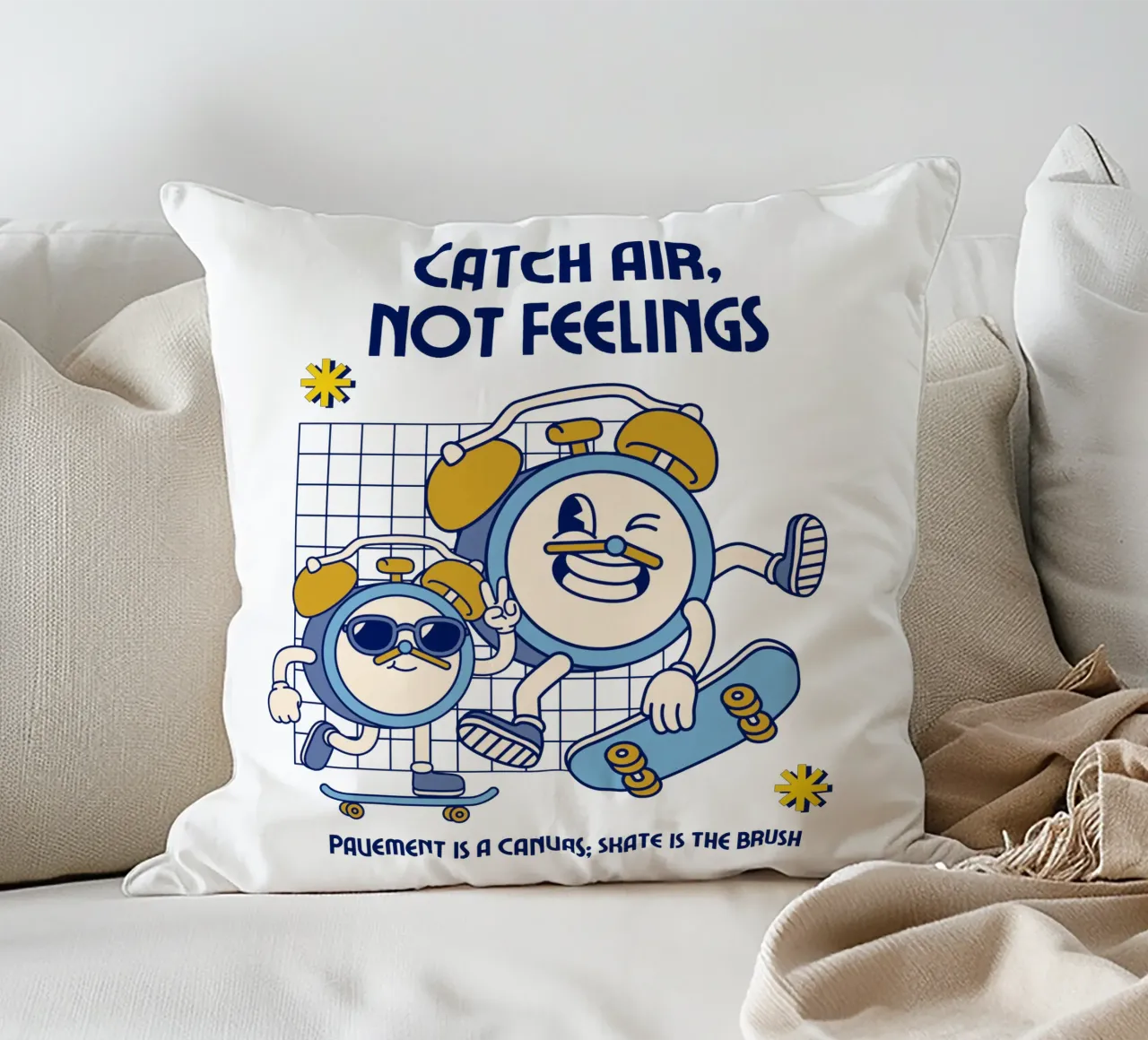CATCH AIR NOT FEELINGS cuscino da Einfach Uebel