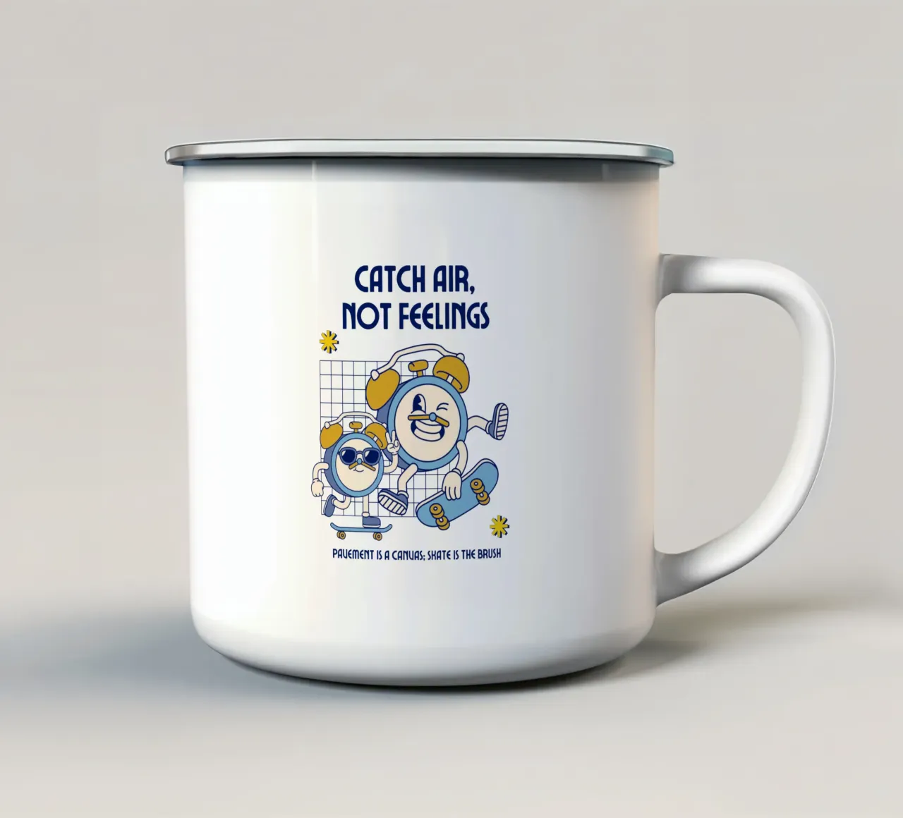 CATCH AIR NOT FEELINGS tazza in smalto da Einfach Uebel