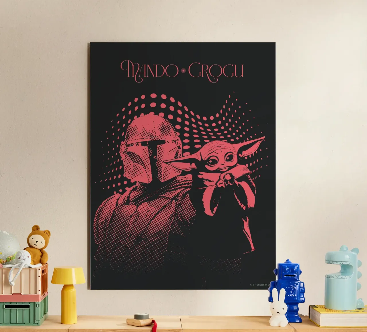 MANDO x GROGU alluminio dibond da Star Wars
