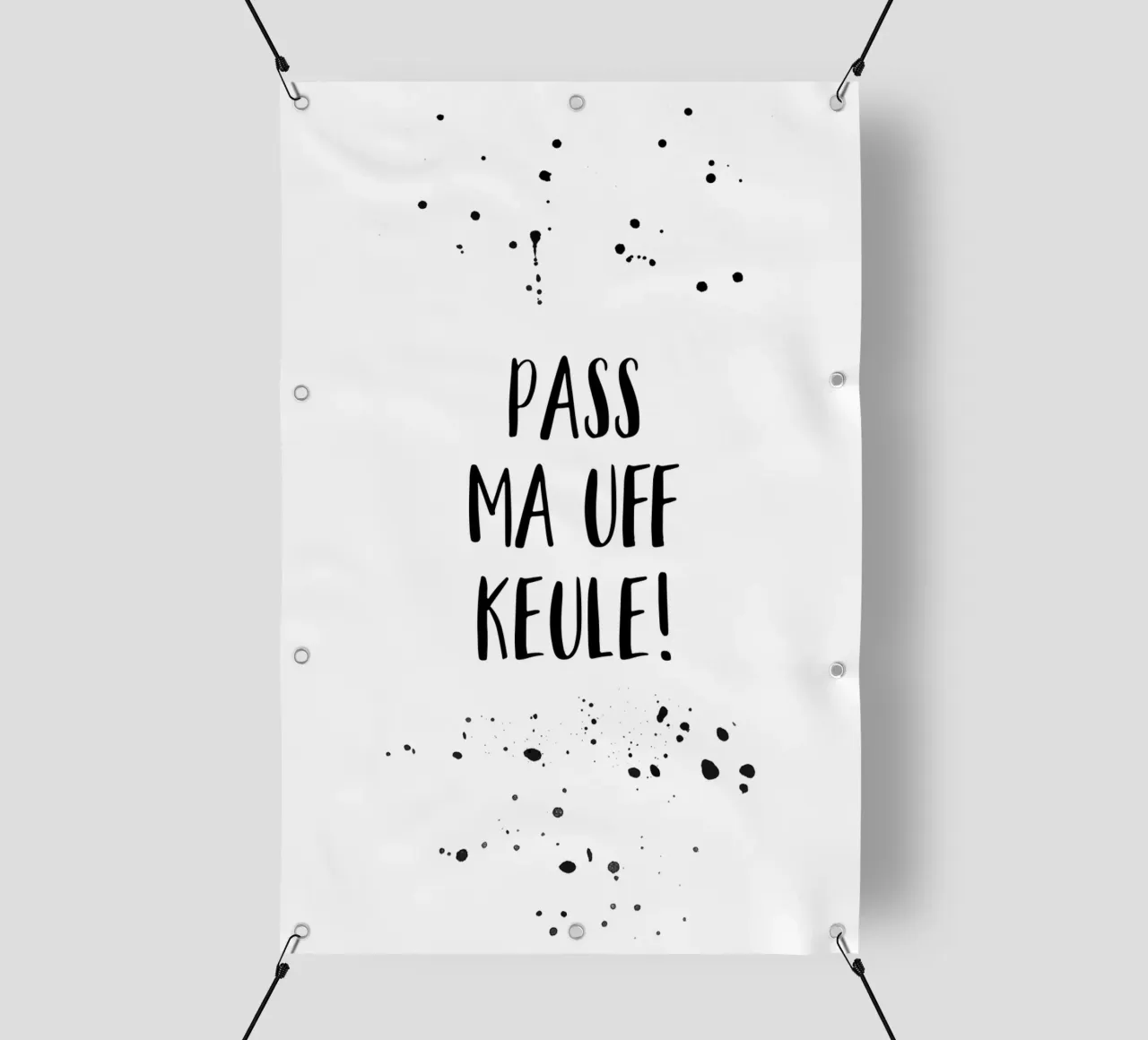 Berliner Schnauze PASS MA UFF KEULE telo in pvc da Melanie Viola