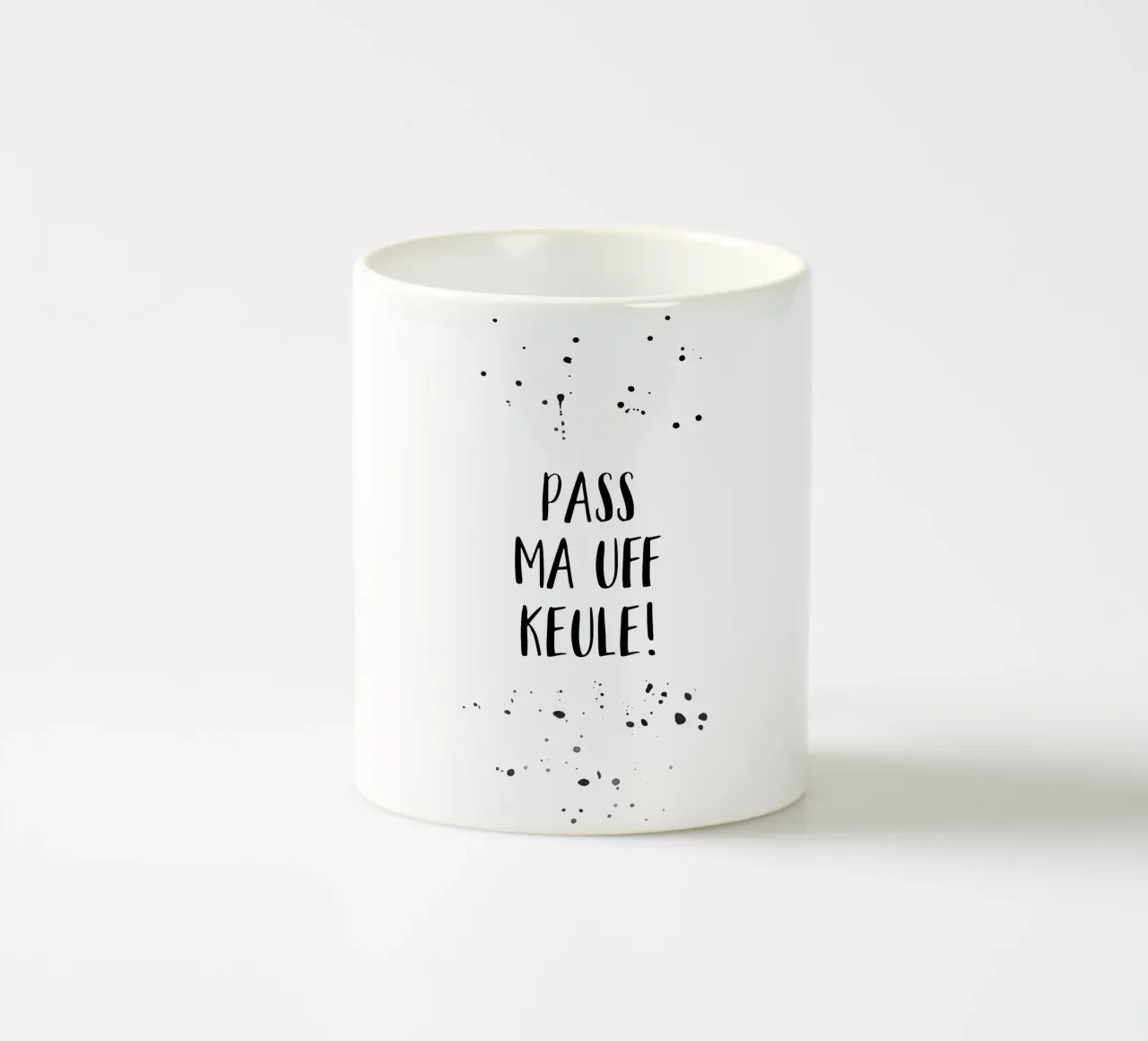 Berliner Schnauze PASS MA UFF KEULE tazza in ceramica da Melanie Viola