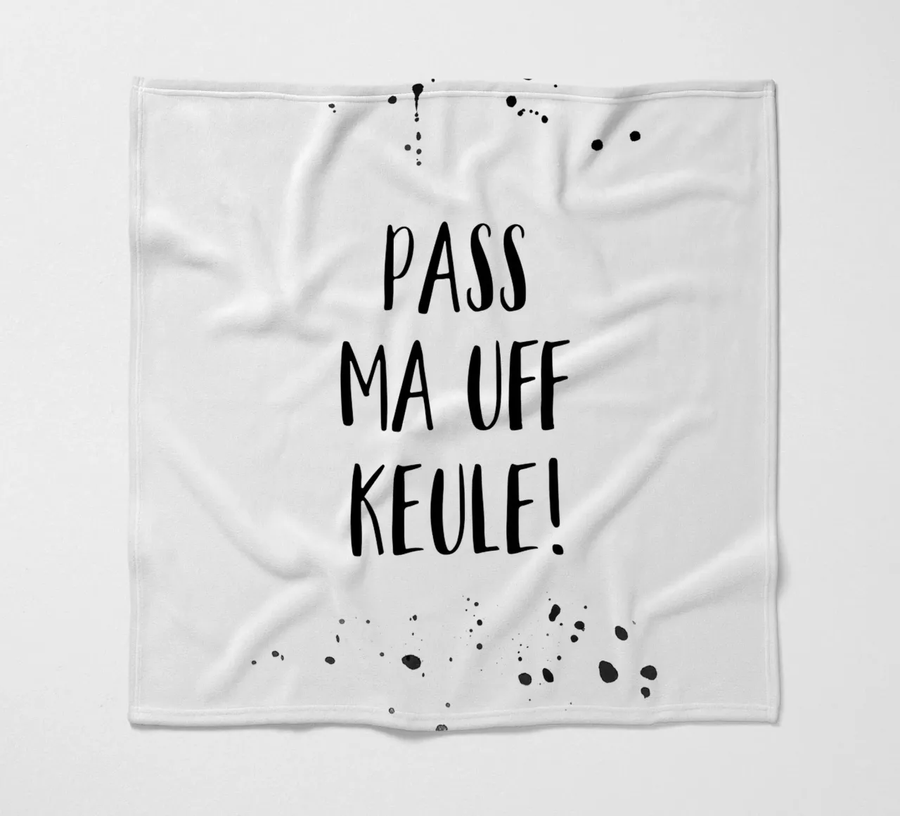 Berliner Schnauze PASS MA UFF KEULE coperta in pile da Melanie Viola