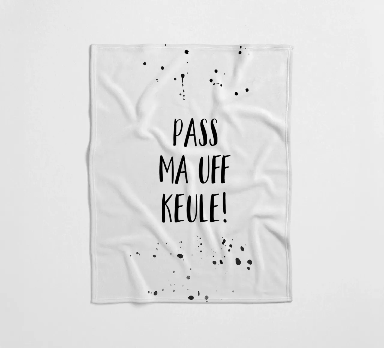 Berliner Schnauze PASS MA UFF KEULE coperta in pile da Melanie Viola