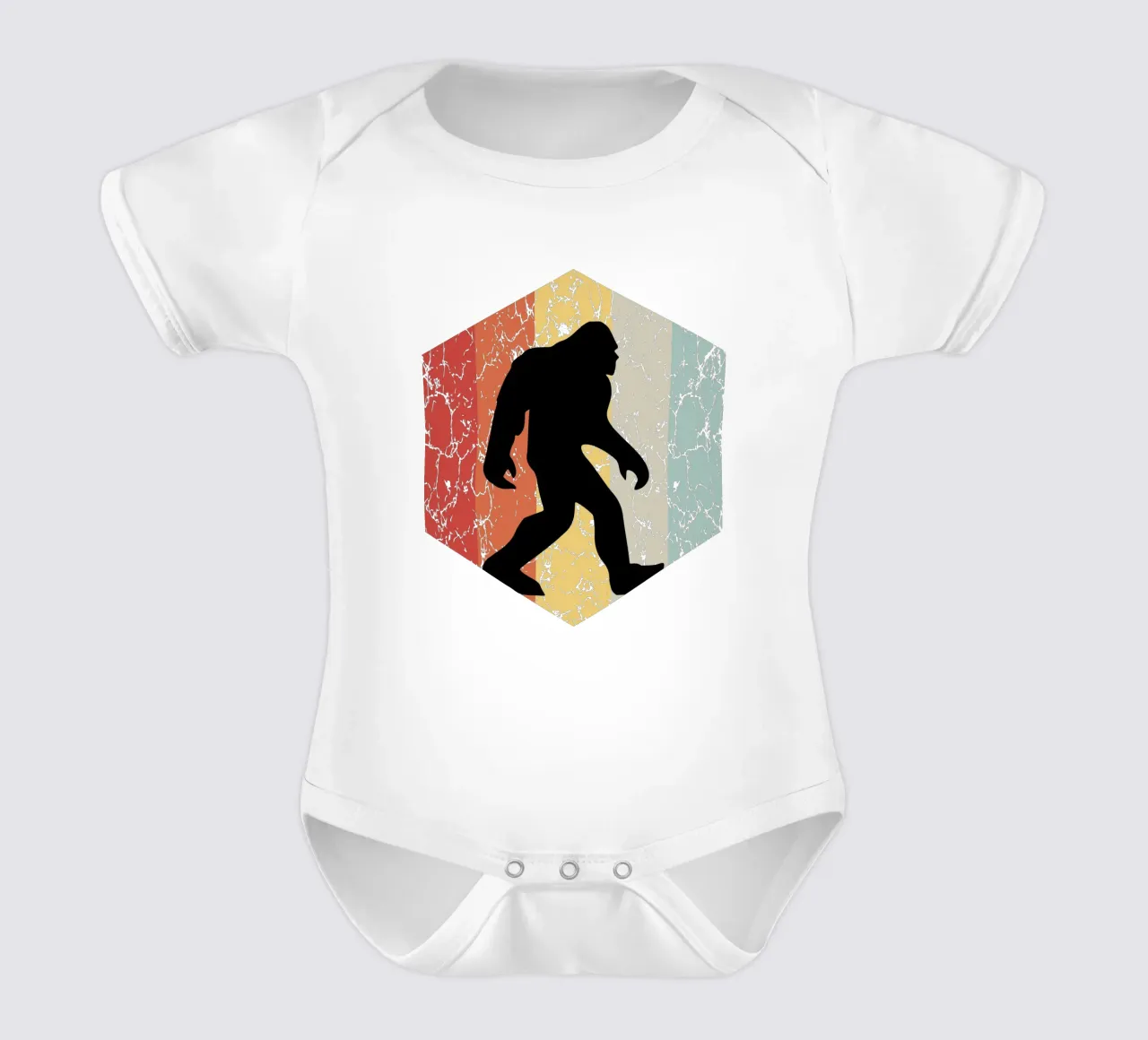 Bigfoot design retrò body neonato maniche corte da vickeyroads