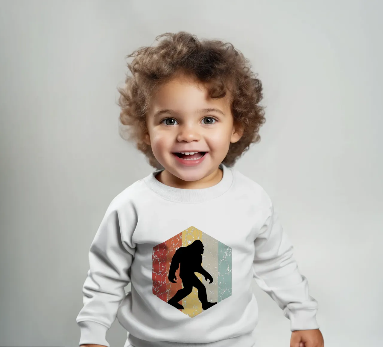 Bigfoot design retrò felpa neonato da vickeyroads
