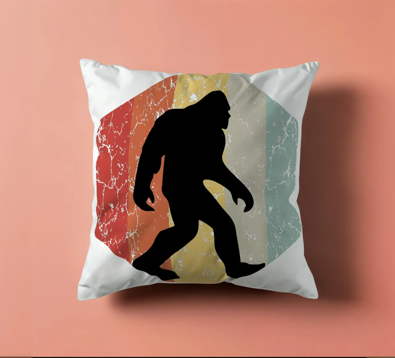 Bigfoot design retrò cuscino da vickeyroads