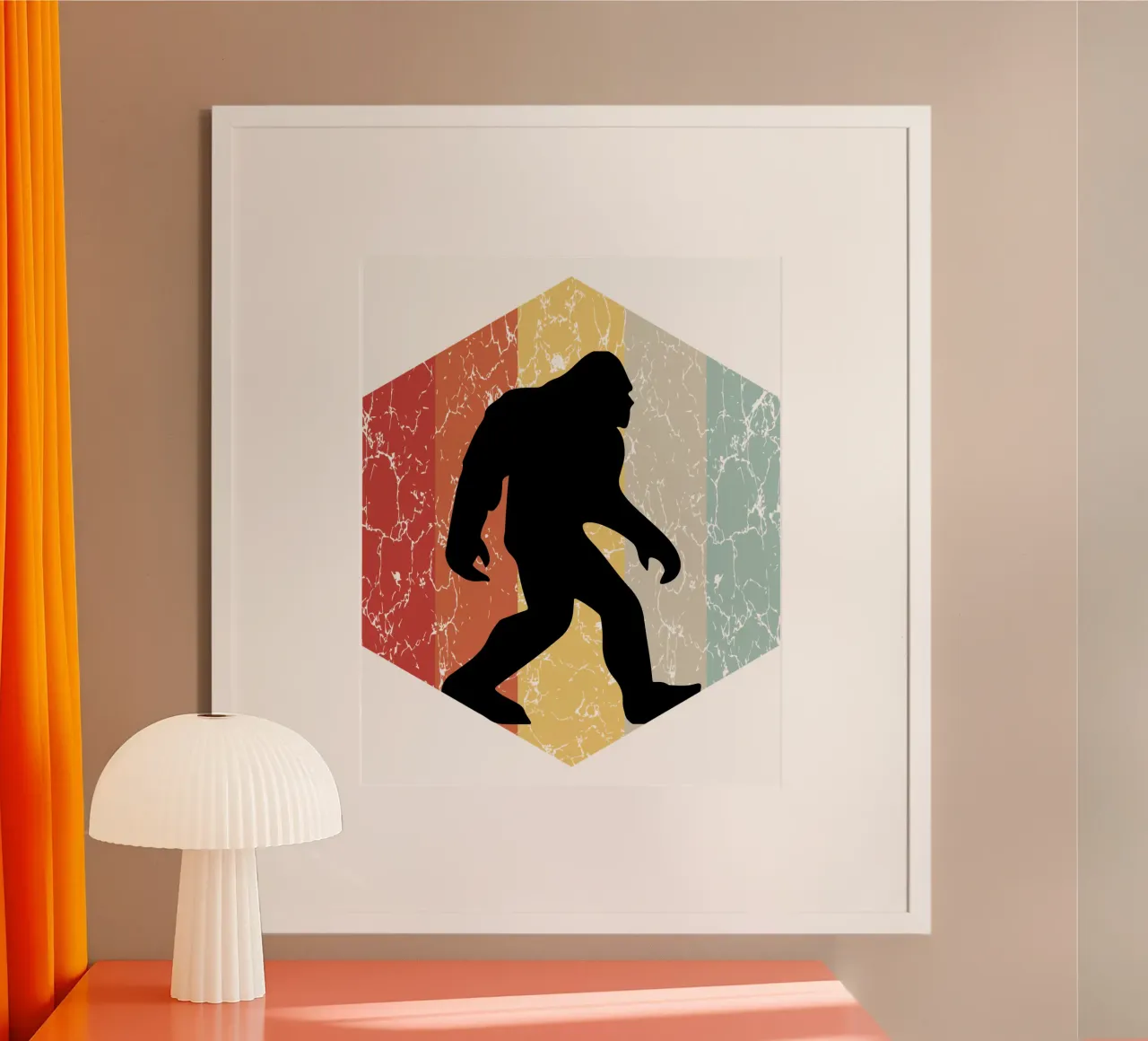 Bigfoot design retrò poster da vickeyroads
