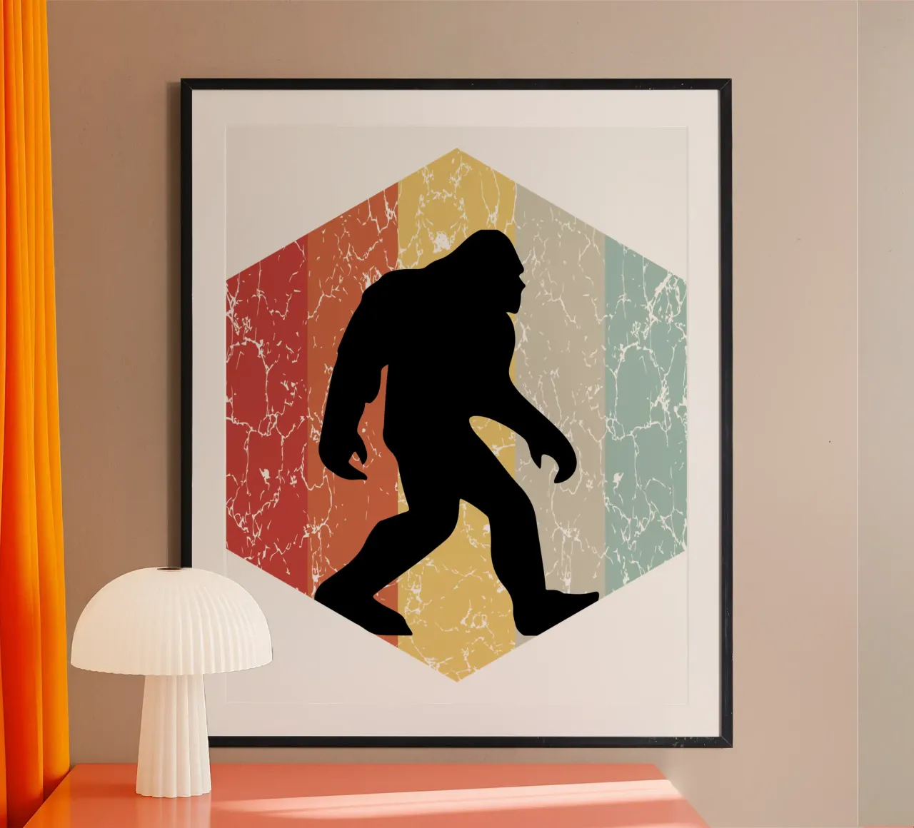 Bigfoot design retrò poster da vickeyroads