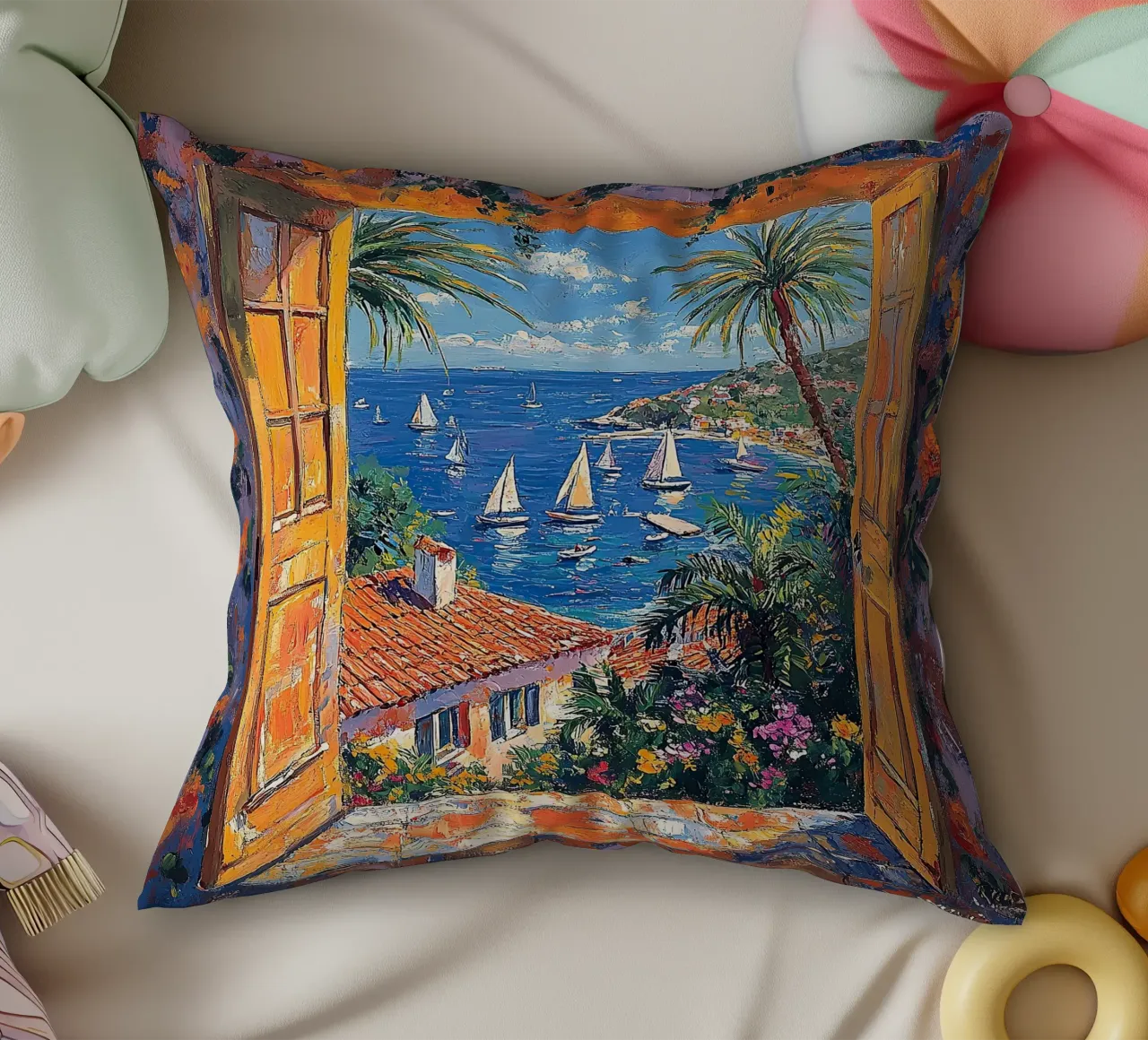 Catturare l'orizzonte cuscino da Nikis Art Studio
