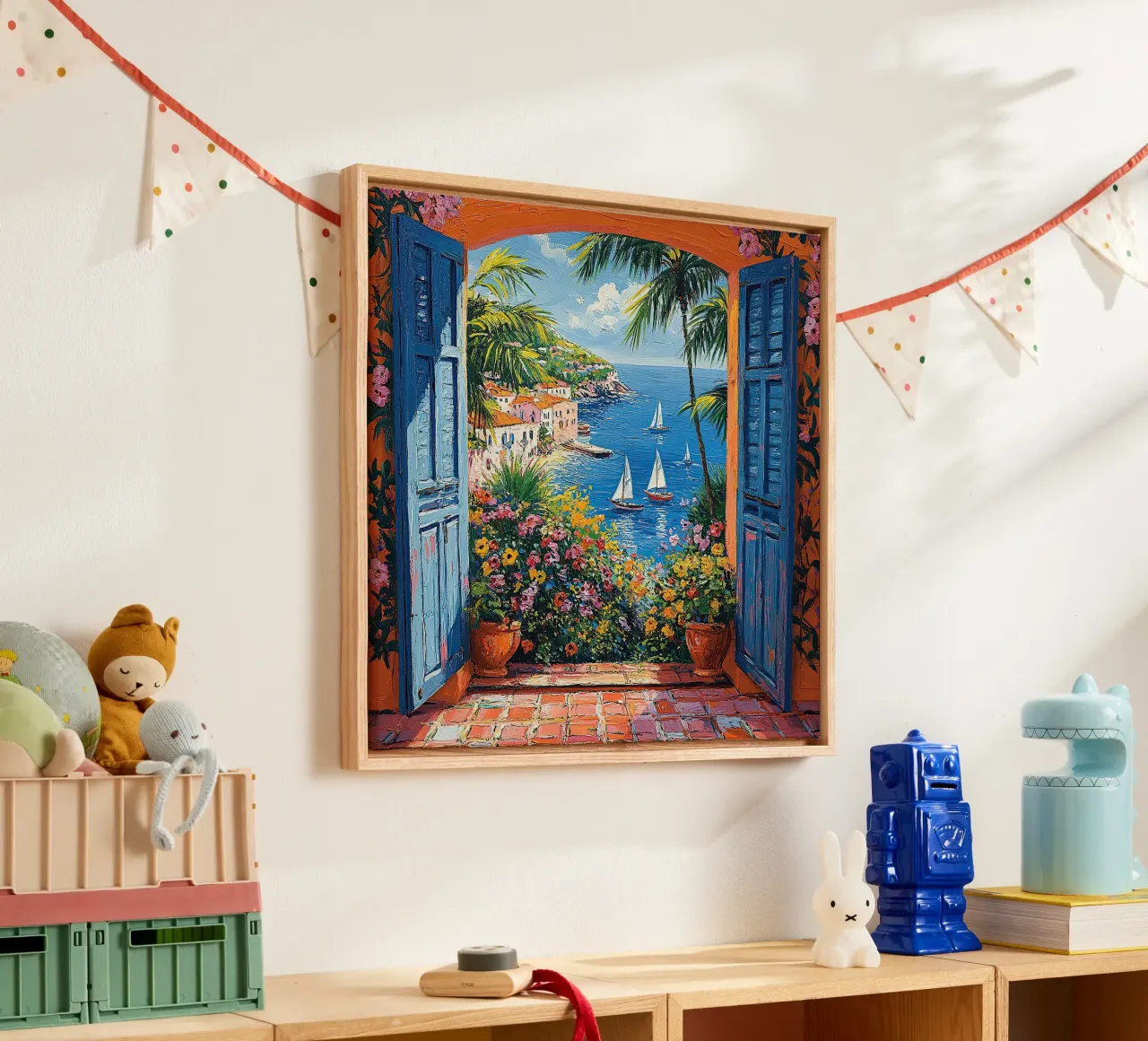 Layers of Light canvas with Floater frame by Nikis Art Studio