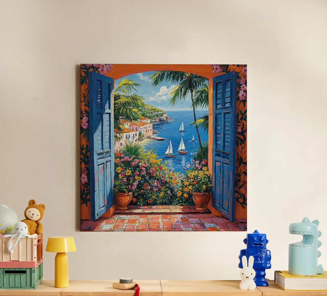 Layers of Light canvas with Floater frame by Nikis Art Studio