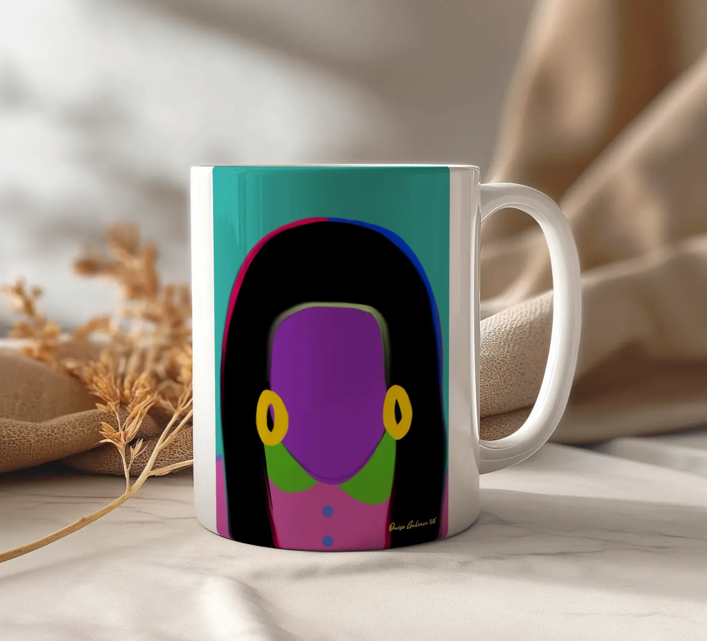 Gentle Currents ceramic mug by Mike Leymi