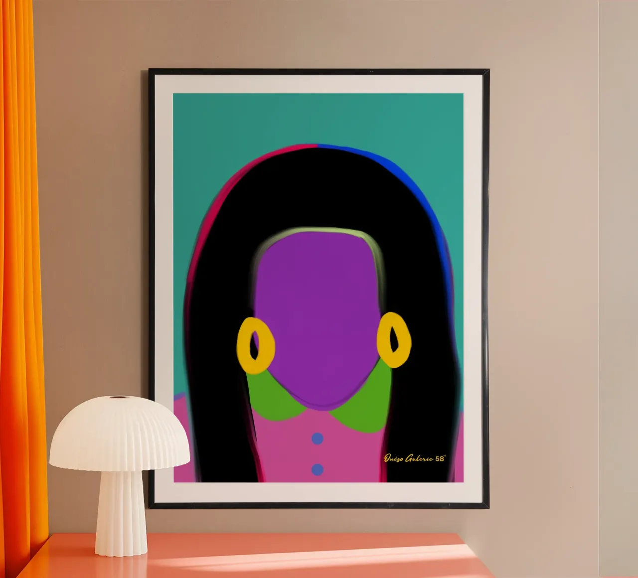 Gentle Currents poster con telaio in legno da Mike Leymi